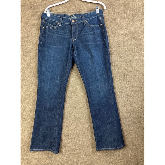 Old Navy the Diva Jeans Bootcut Dark Wash Denim Womens Size 10 Short - Picture 1 of 10